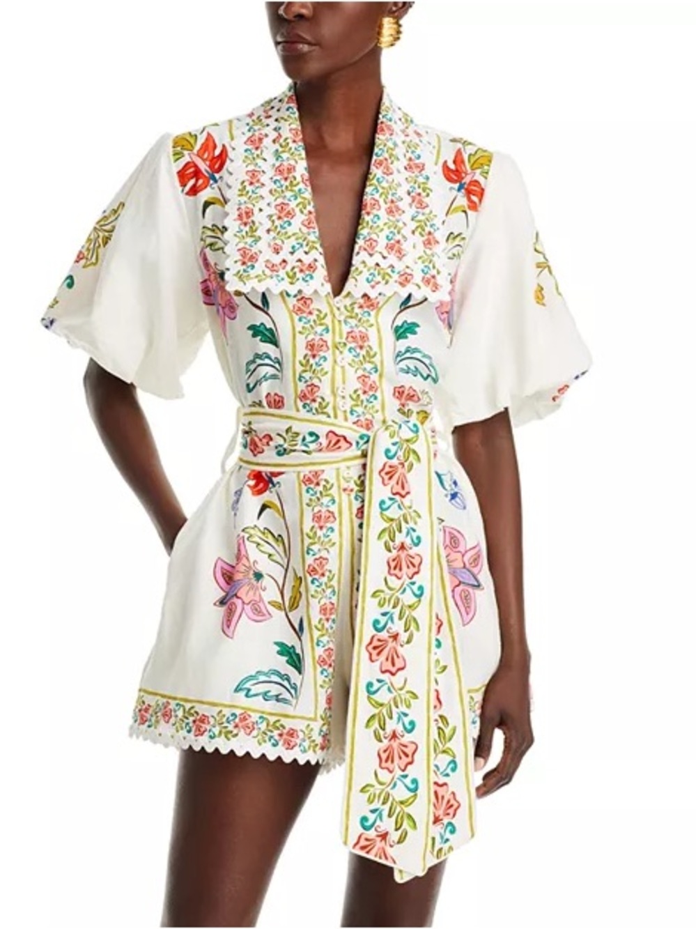 FARM RIO Women's Floral Insects Romper